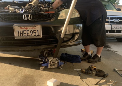 this image shows engine repair in Pasadena, CA