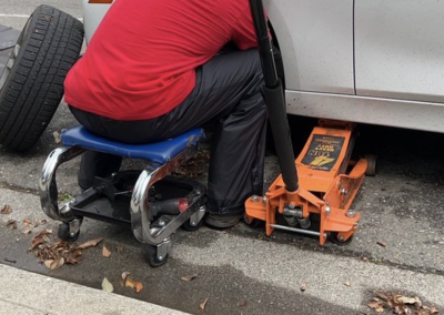 this image shows brake repair in Pasadena, CA